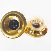 Pair of Amber glass and brass vintage wall lights, Germany 1970's