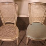 Set Of 12 Louis XVI Style Chairs In Polychrome Wood - 19th Century