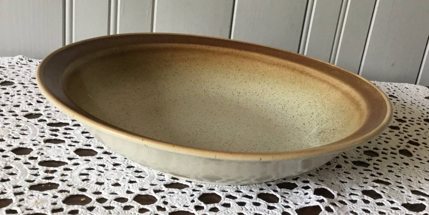 Old stoneware hollow dish