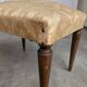 Vintage Gold Fabric Foot stool: Mid-Century Ottoman Tabure, 1970s