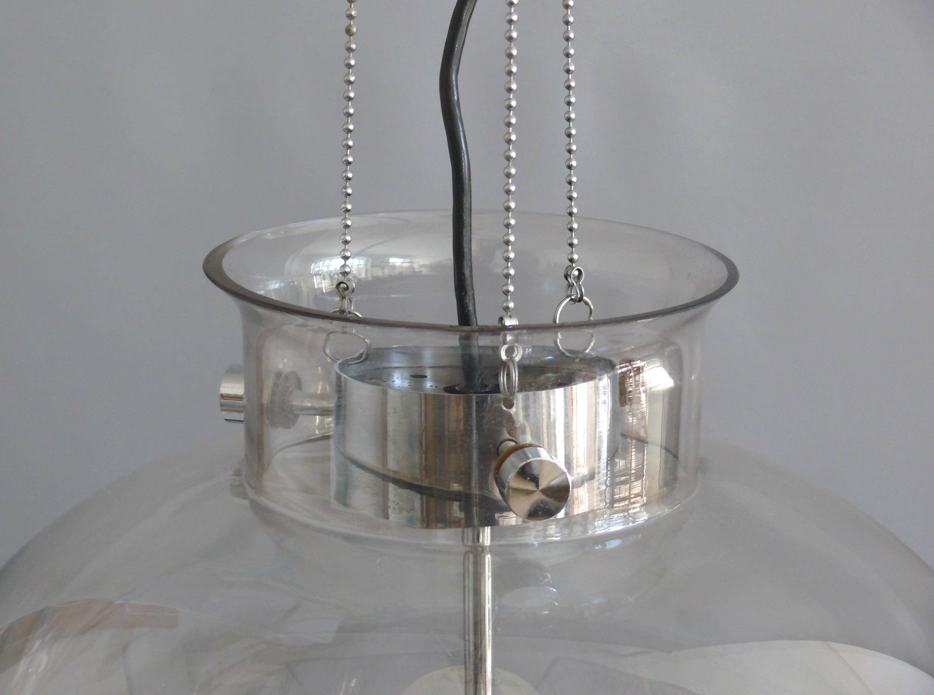 Four-light glass pendant lamp, Glashütte, Limburg, 1970s, pendant, ceiling light