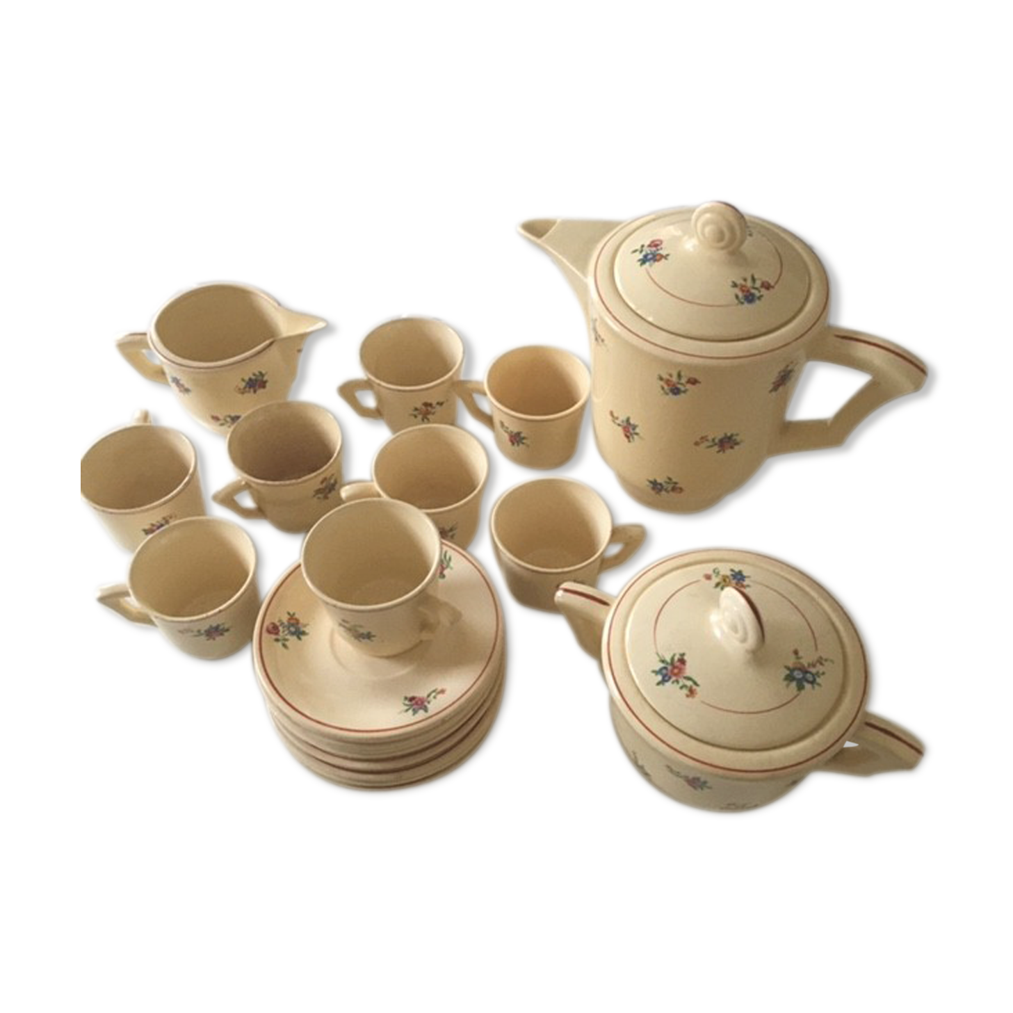 Coffee service 30s "the mill of wolves orchies" béarn
