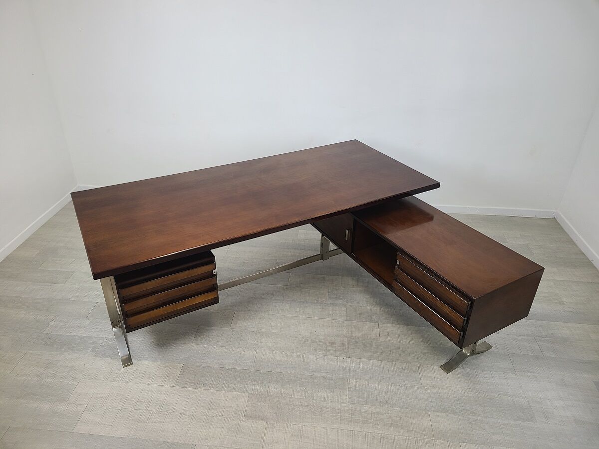 Design corner desk Gianni Moscatelli rosewood vintage 70s
