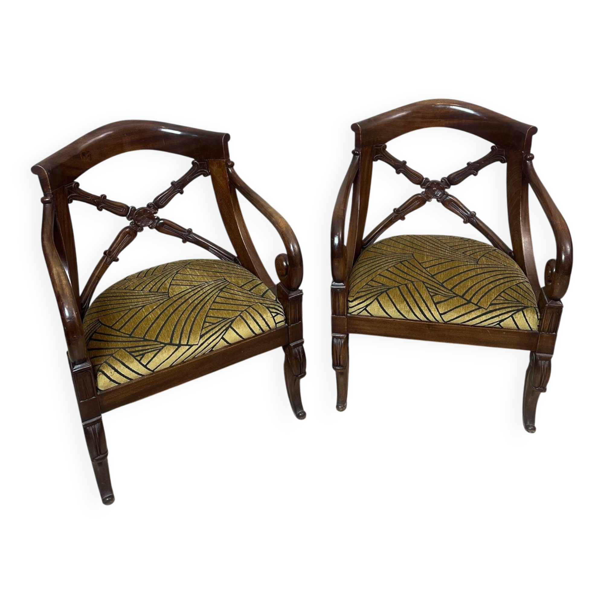 Pair of English armchairs