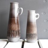 Mid-century modern art ceramic vases by Ingrid Atterberg for Upsala-Ekeby, 1970s, set of 2