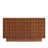 Italian Sideboard Made of Solid Wood and Travertine, Contemporary Cabinet