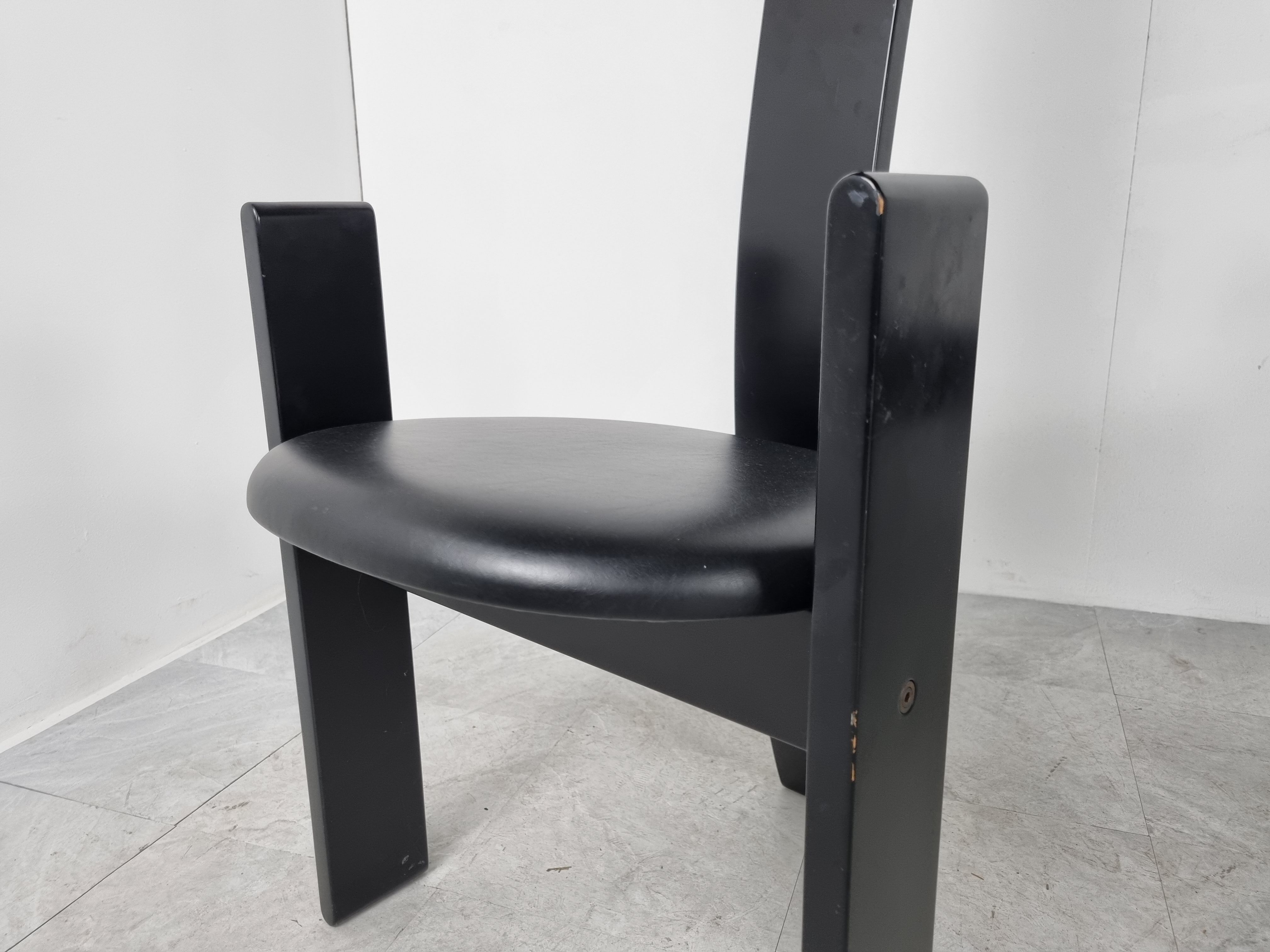 Golem chairs by Vico Magistretti, set of 8, 1970s