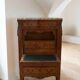 Louis XV secretary in marquetry wood and marble
