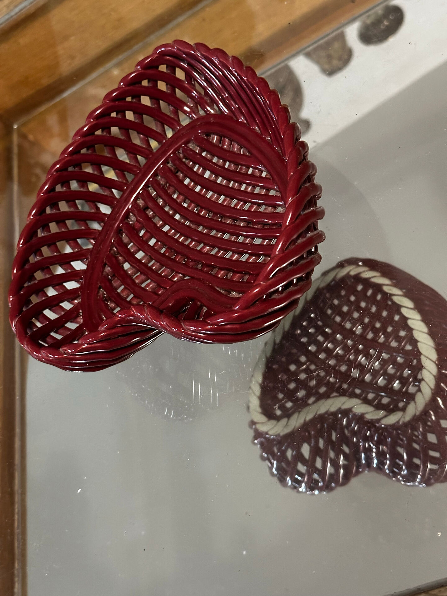 Empty Heart Pocket / Woven Ceramic Centrepiece - 1950s style