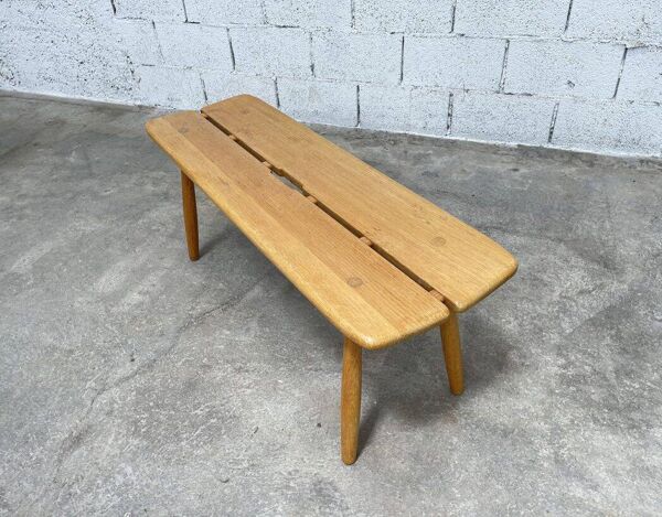 Banc en chêne vintage des années 1950
