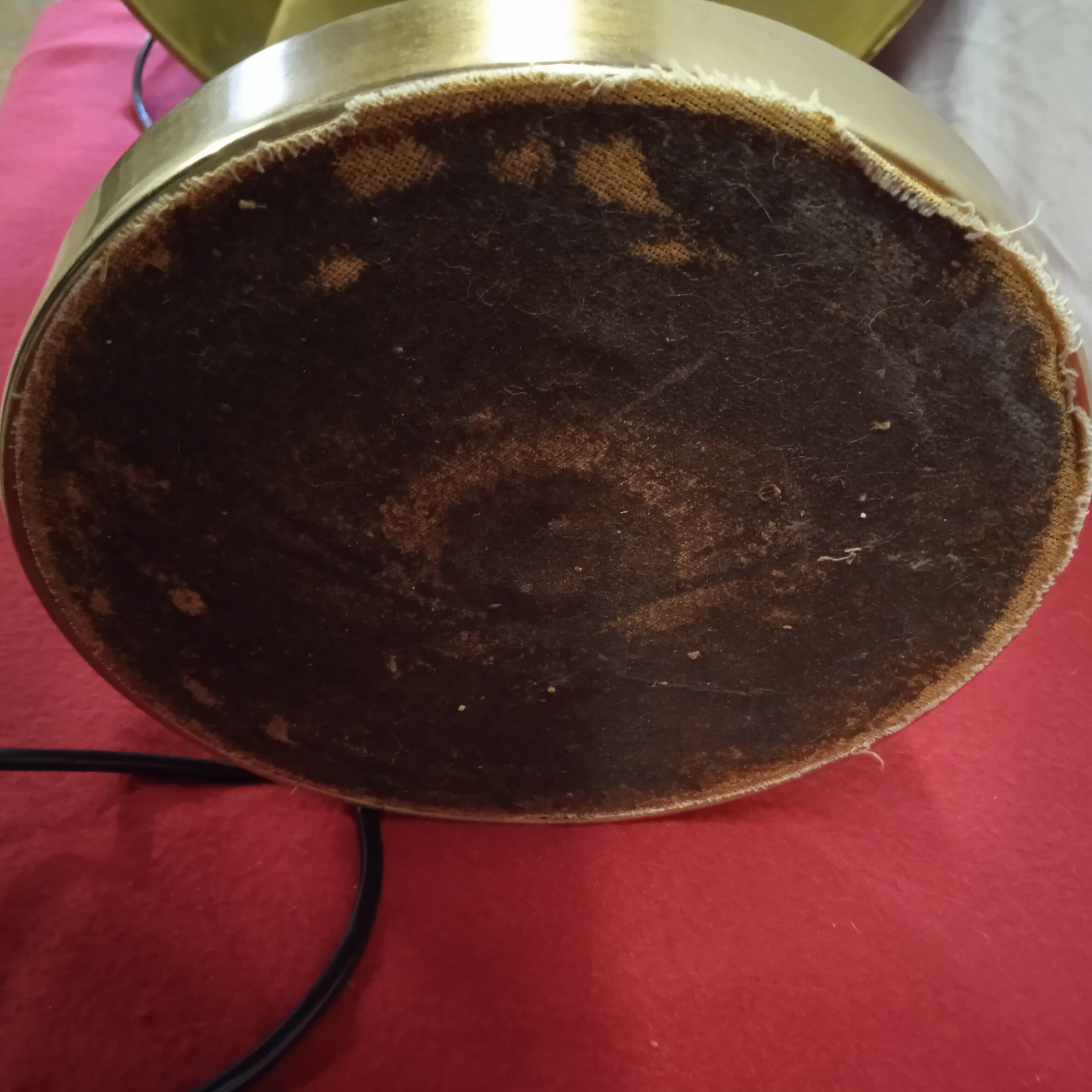 Large Art Deco style brass lamp