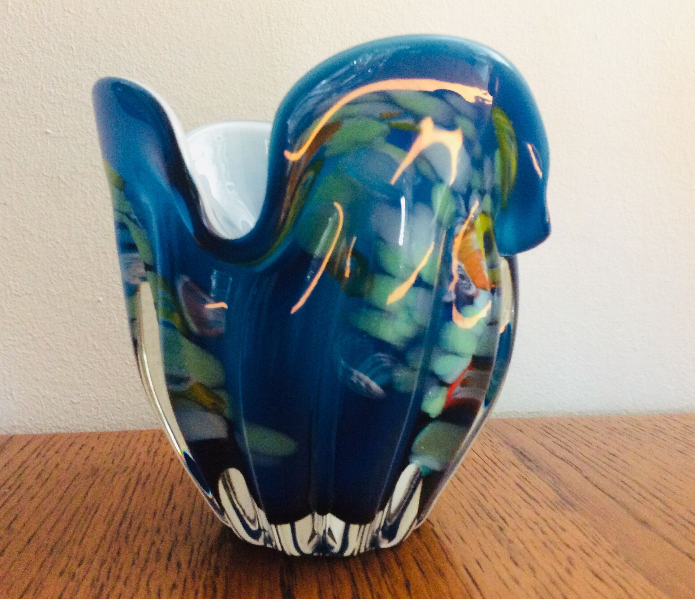 Murano handkerchief vase from the 70s