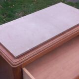 Commode en chêne pieds compas 4 tiroirs, 1950