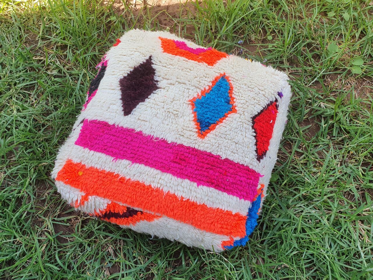Moroccan carpet pouf