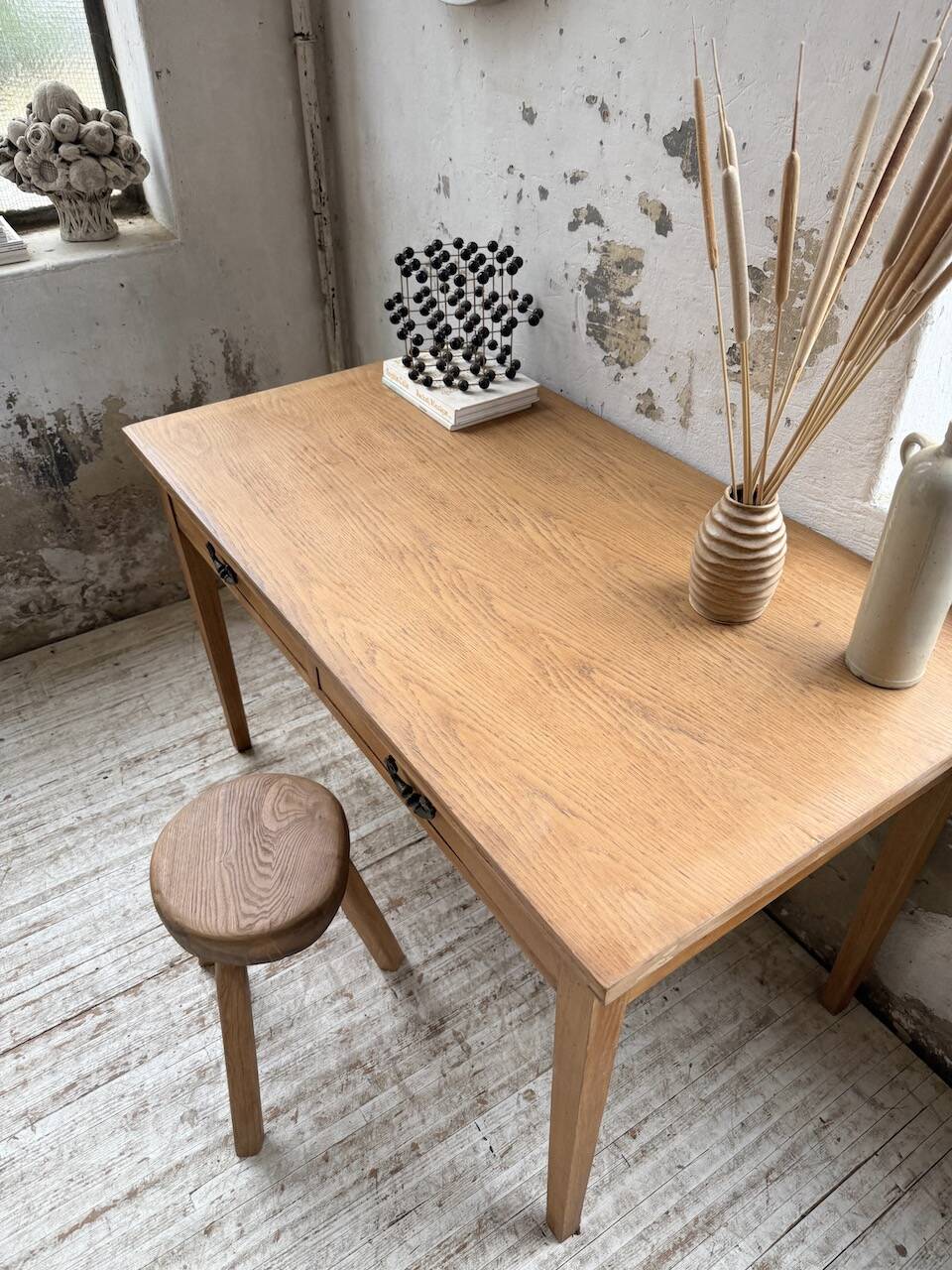 Oak veneer desk 1950