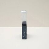 Chrome-plated metal and marble candle holder, 1980