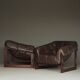 Rare pair of model MP-91 leather lounge chairs by Percival Lafer