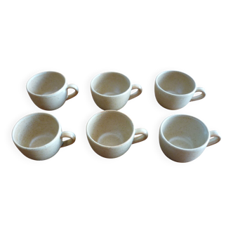 6 CNP Village Stoneware Mugs