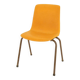 Chaise d'école plastique orange
