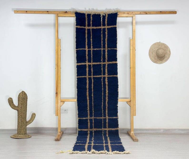 Handmade runner rug 300cm x 70cm