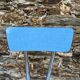 Extendable blue formica table and 2 chairs, 1960s