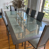 Design dining table and 10 chairs