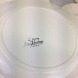 8 flat plates, color Ivory made in france Digoin Sarreguemines