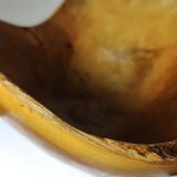 Large olive wood bowl Riviera brutalist craftsmanship circa 1950
