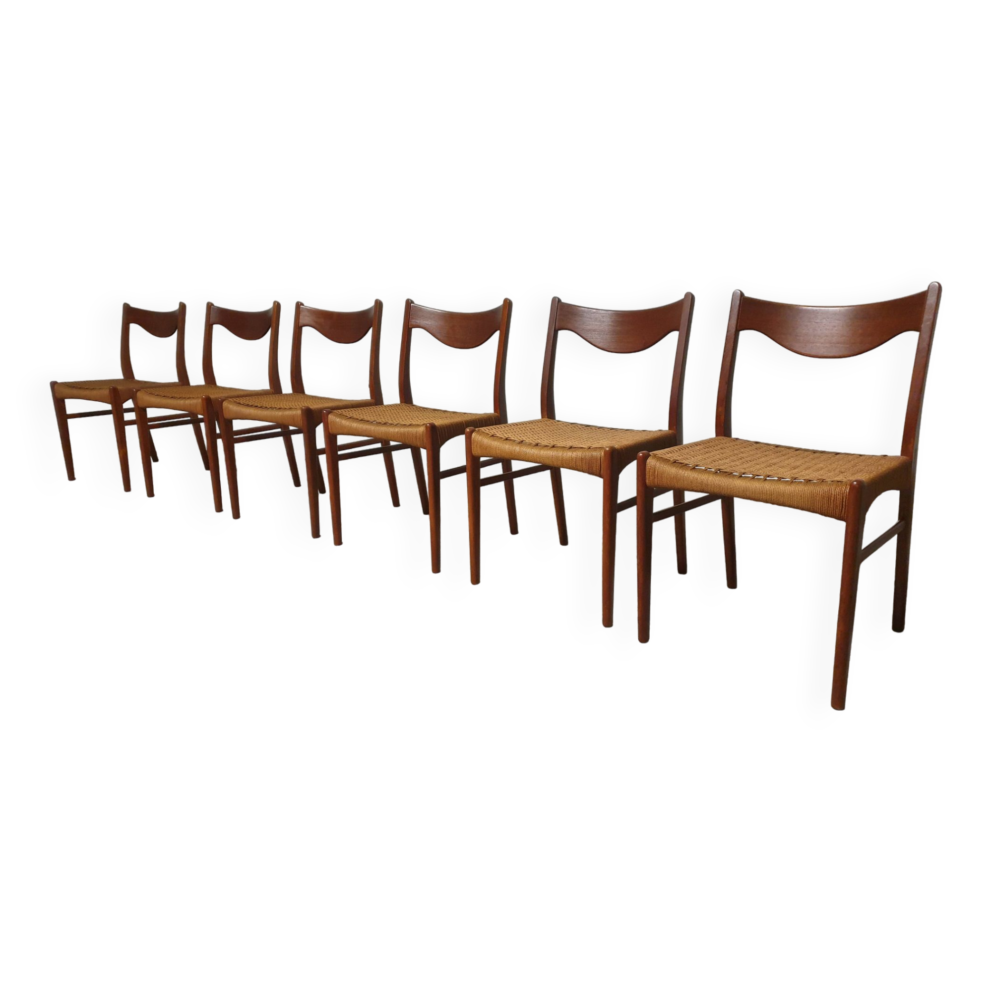 Set of 6 Mid-Century Danish Teak Chairs