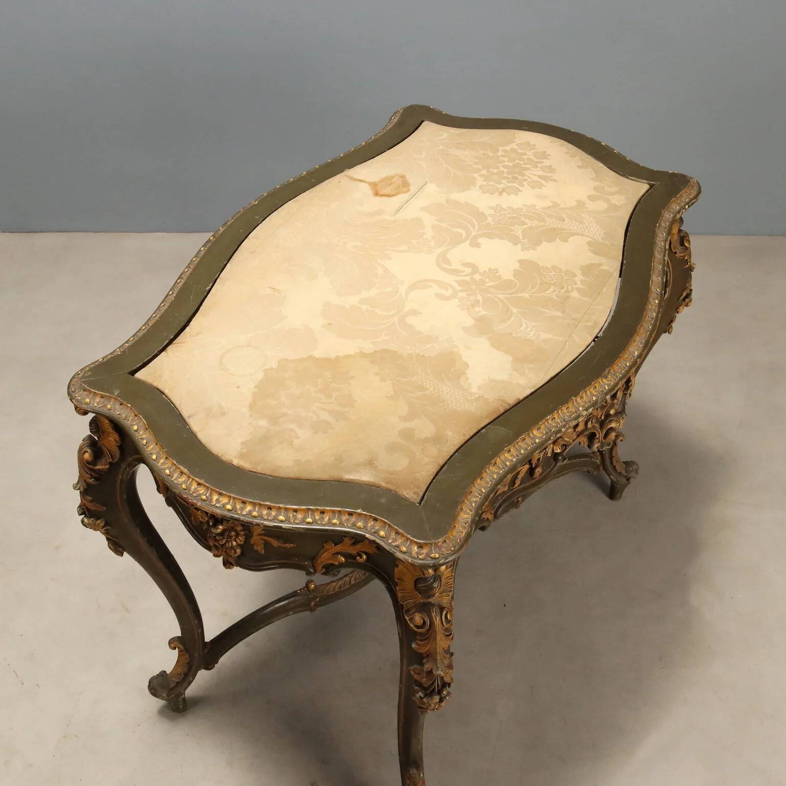 Baroque-style table in carved wood