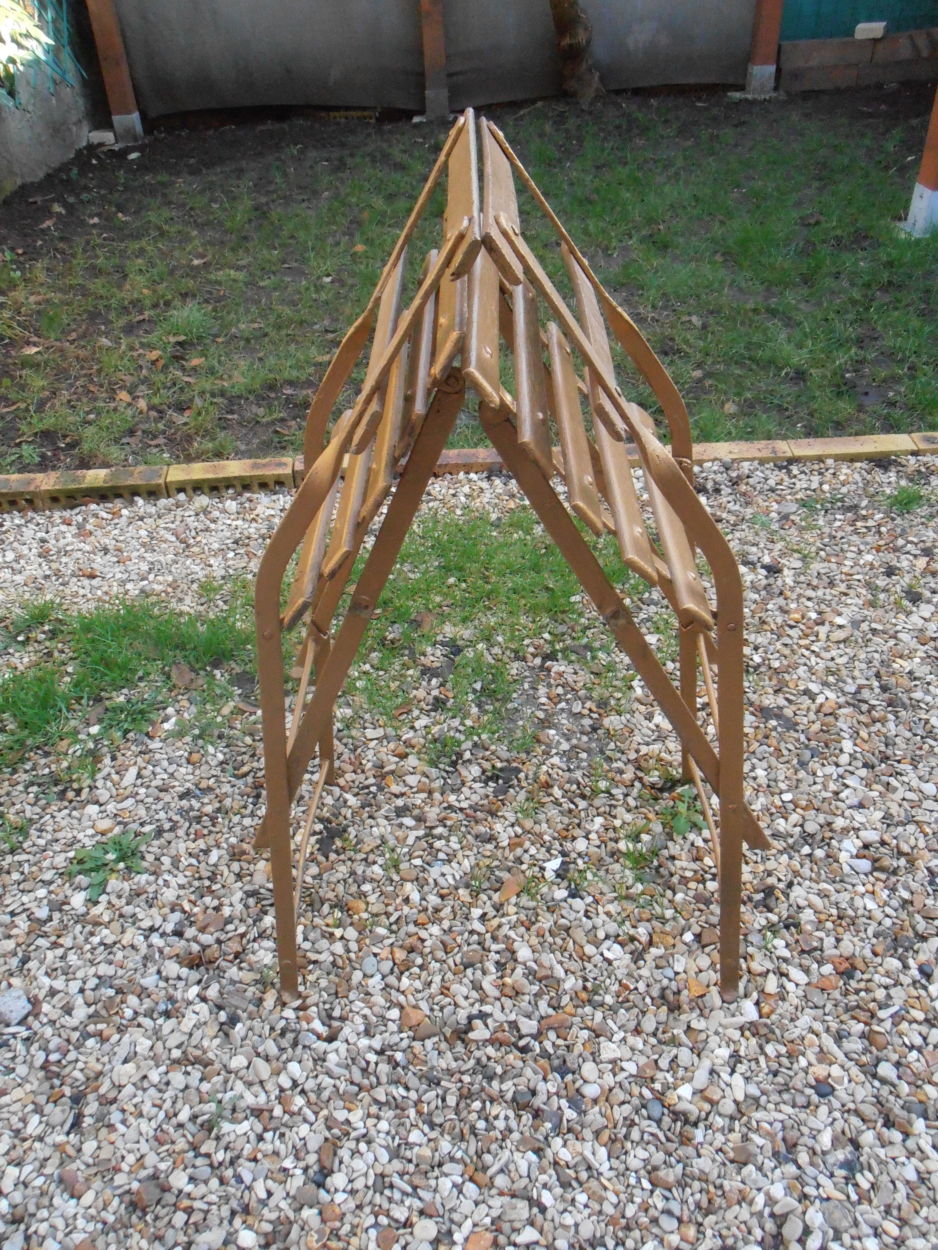 Pair of garden or antique bistro folding chairs