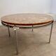 Old Italian design marble effect resin coffee table from the 70s