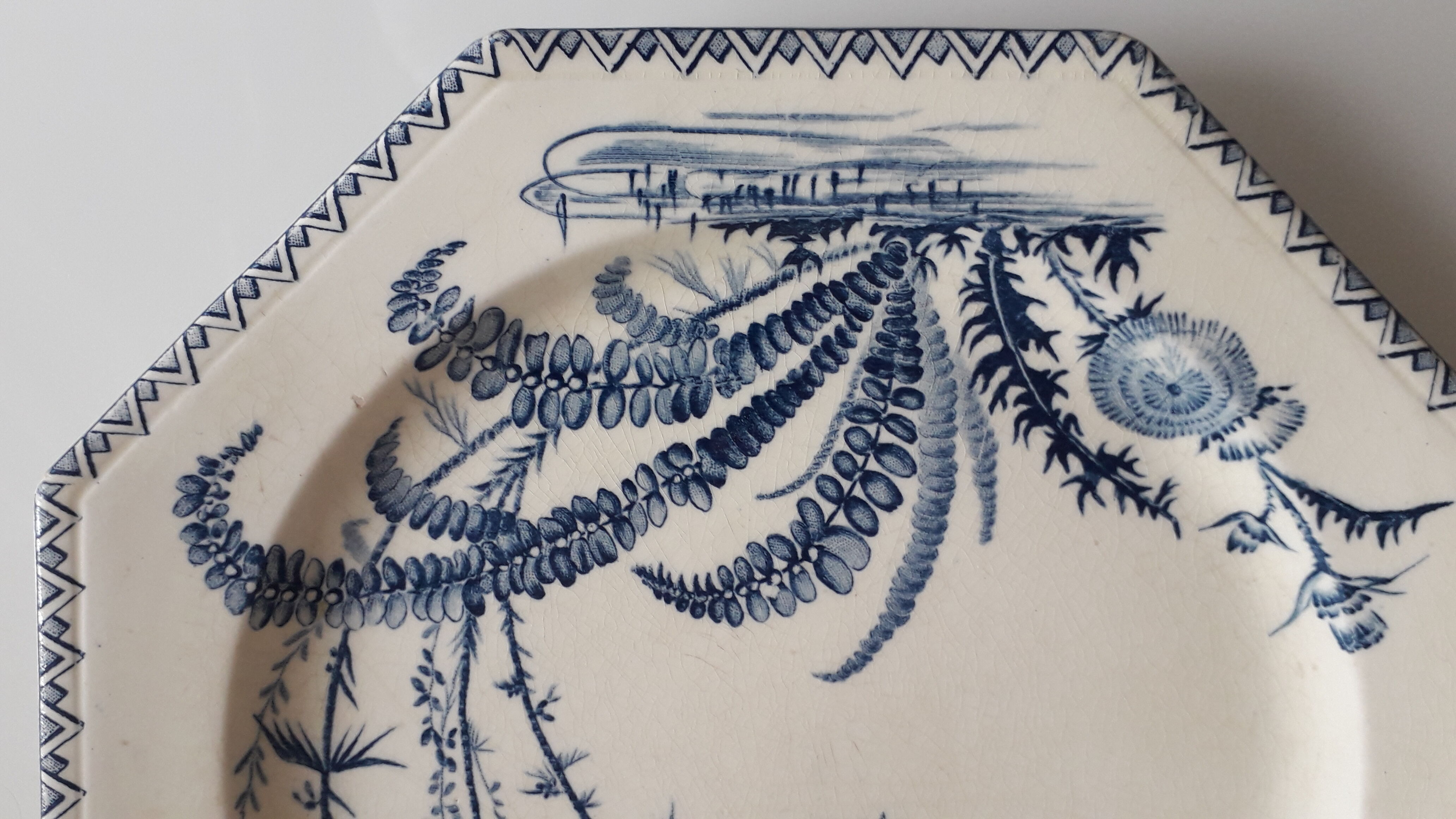 Duo of plates of clairfontaine model INDIANA