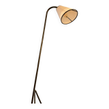 LIX Floor lamp base in raw steel with Caravan lampshade