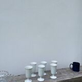 Plain white mazagran cups Limoges Seignolles Edelweis