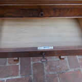 Table d'appoint travailleuse coiffeuse en noyer