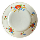 Set of 12 flat ironstone plates from Luneville