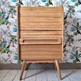 Wapong Oak Color Curtain File Cabinet