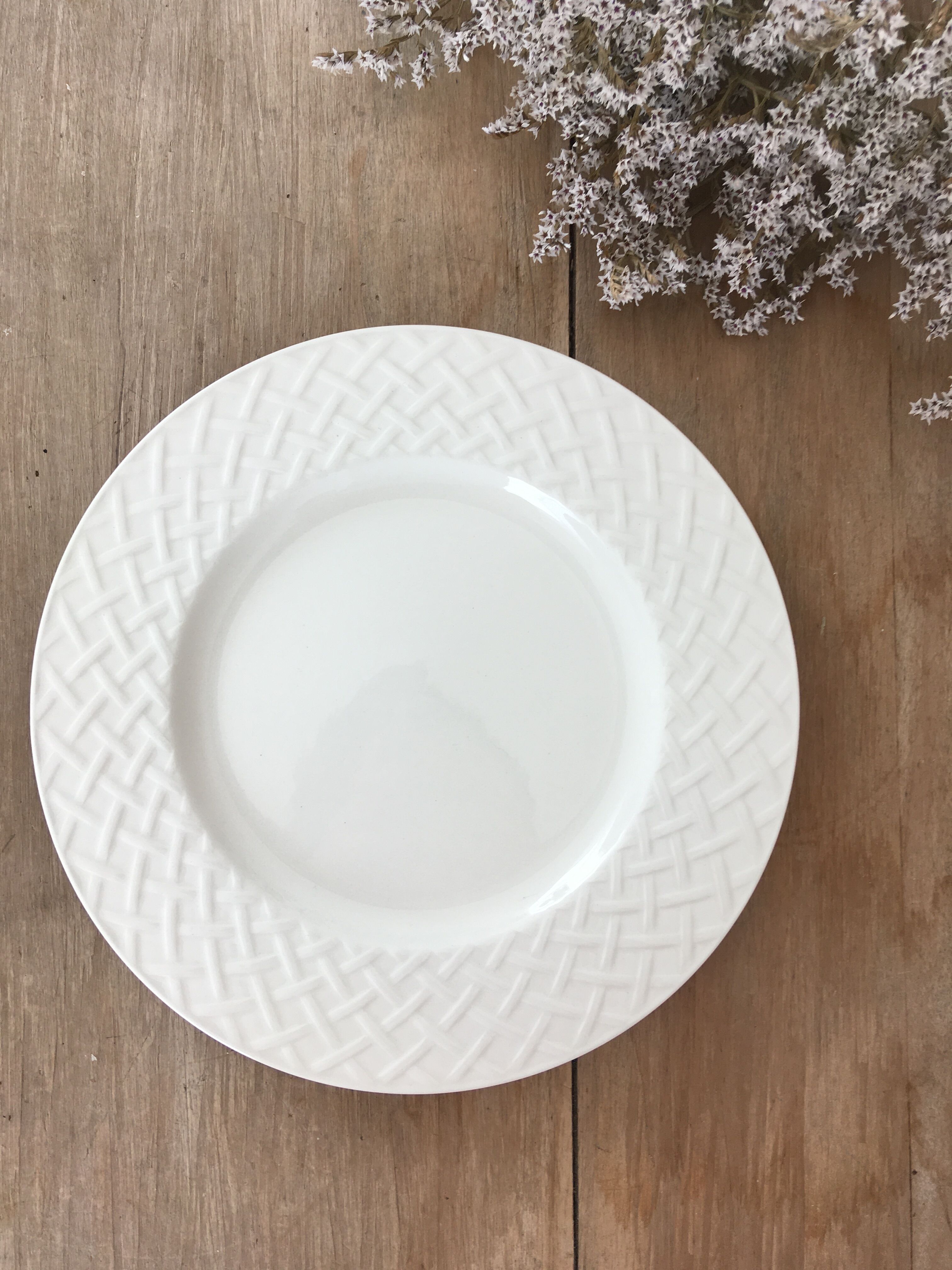 Vintage white plates