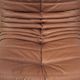 Togo lounge chair in dark cognac leather attributed to Michel Ducaroy for Ligne Roset