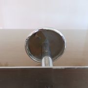 Wall coat rack with 2 hooks in chrome-plated brass from the 40s and 50s