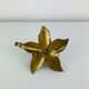 Vintage golden brass flower candlestick