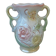 Iridescent ceramic vase floral decoration with double handles made in brazil
