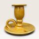 Mustard ceramic cellar rat candlestick