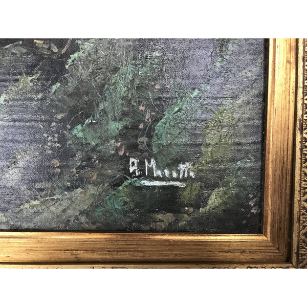 Ancien tableau peinture l huile art paysage montagne Ancien tableau peinture l huile art paysage montagne