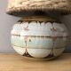 Duo of ceramic wall light wool lampshade