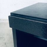 Brutalist Black Ebonised Dry Bar Cabinet, Belgium, 1970s