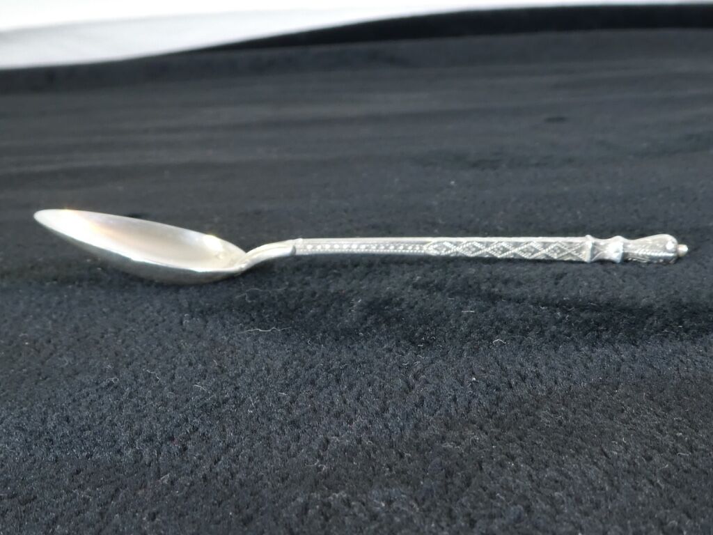 12 small spoons in silver massive 19th round a russian