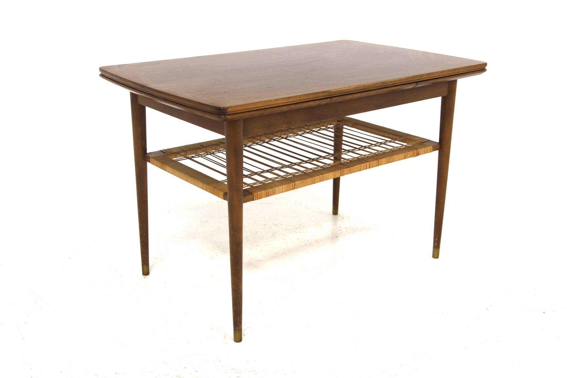 Scandinavian extendable mahogany coffee table, Sweden, 1950s