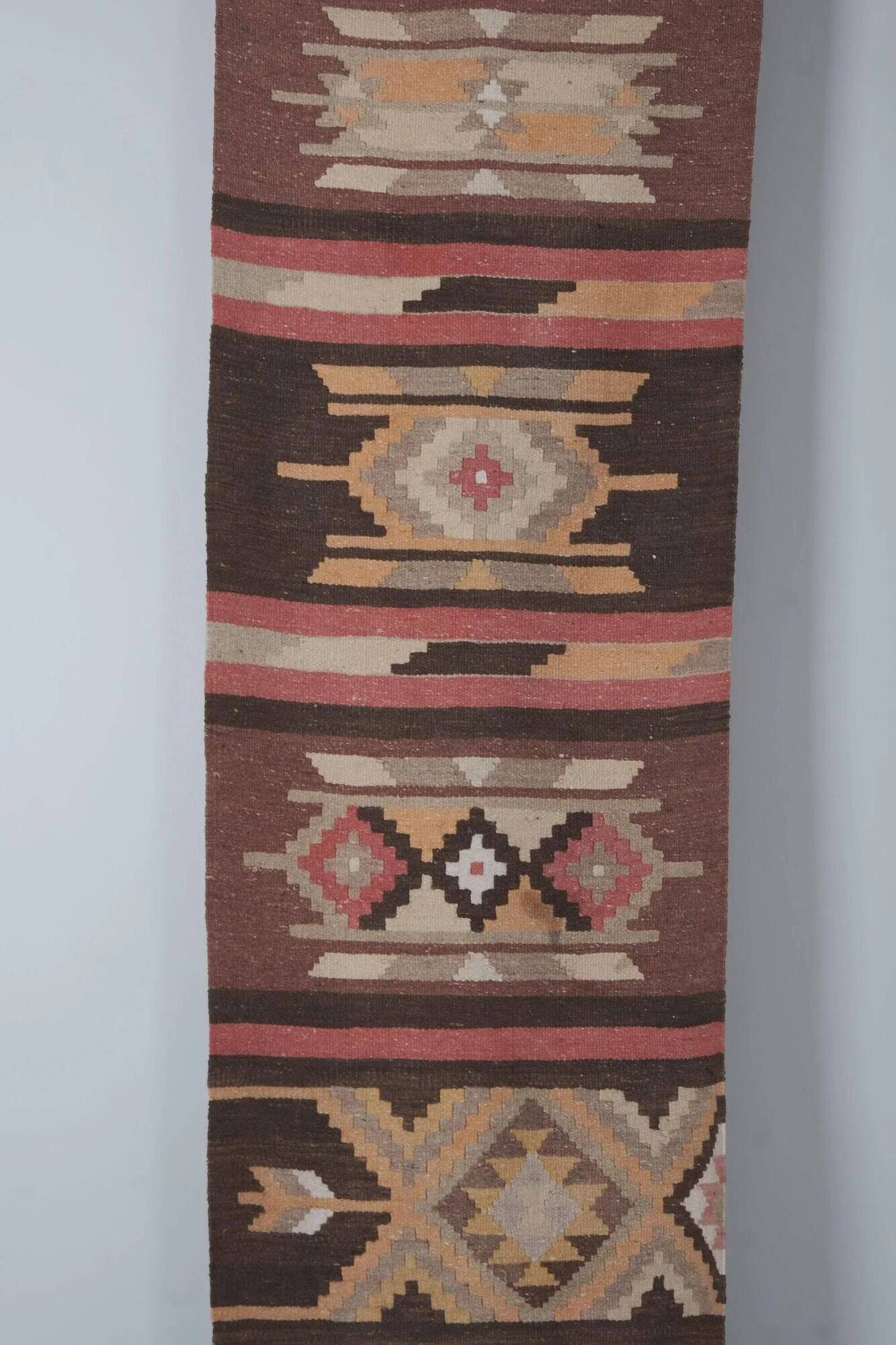 Vintage Turkish hallway rug 78x728 cm
